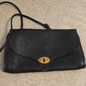 Dooney & Bourke Black Crossbody Bag with Gold Accent